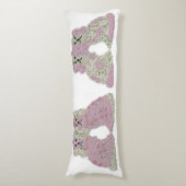 Pink Staffordshire Dogs Ginger Jars Lumbar Seitenschläferkissen (Vorderseite Vertikal)