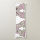 Pink Staffordshire Dogs Ginger Jars Lumbar Seitenschläferkissen (Rückseite (Vertikal))