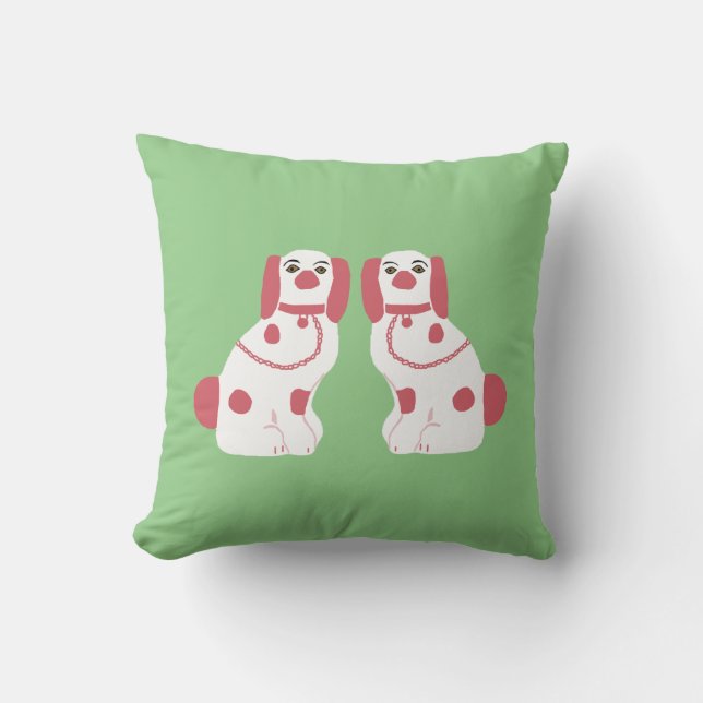 Pink Staffordshire Hunde Kissen (Vorderseite)