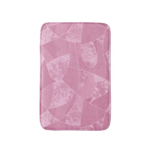 Pink Stain Glass Bath Mat Badematte (Vorderseite Vertikal)