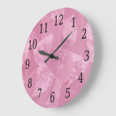 Pink Stain Glass Round Clock Große Wanduhr (Winkel)