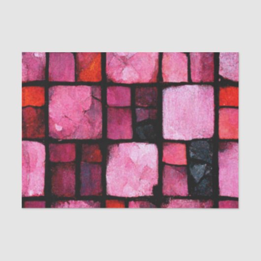Pink Stained glass Tile Decoupage Seidenpapier (Vorderseite)
