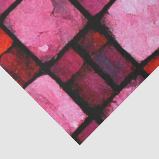 Pink Stained glass Tile Decoupage Seidenpapier (Ausschnitt)