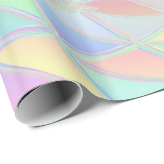 Pink Stained Glass Window Pastels Geschenkpapier (Rolleneckpunkt)