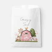 Pink Stall Animal Party Weiden Sack Gefälligkeitsf Geschenktütchen (Vorderseite)