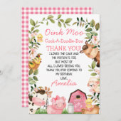 Pink Stall Farm Foliage Geburtstag Danke Karte (Vorne/Hinten)