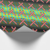 Pink Standard Ribbon Pattern von Kenneth Yoncich Geschenkpapier (Ecke)