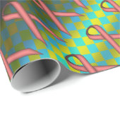 Pink Standard Ribbon Pattern von Kenneth Yoncich Geschenkpapier (Rolleneckpunkt)