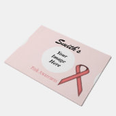 Pink Standard Ribbon Template by Kenneth Yoncich Fußmatte (Schrägansicht)