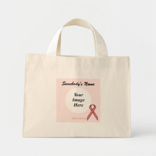 Pink Standard Ribbon Template by Kenneth Yoncich Mini Stoffbeutel