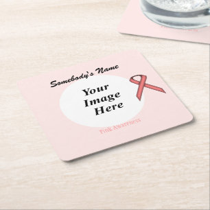 Pink Standard Ribbon Template by Kenneth Yoncich Rechteckiger Pappuntersetzer