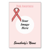 Pink Standard Ribbon Template by Kenneth Yoncich Tischnummer (Rückseite)