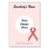 Pink Standard Ribbon Template by Kenneth Yoncich Tischnummer (Vorderseite)