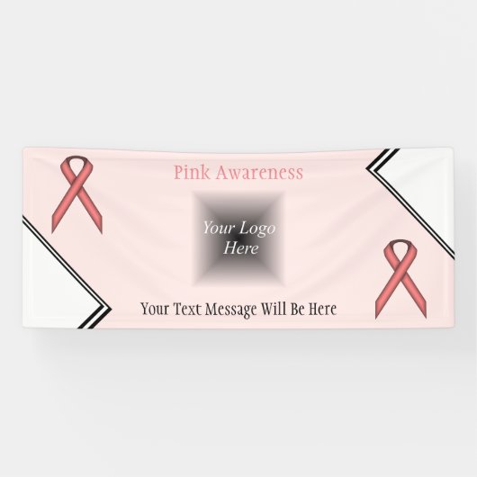 Pink Standard Ribbon von Kenneth Yoncich Banner (Horizontal)