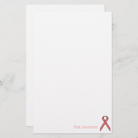 Pink Standard Ribbon von Kenneth Yoncich Briefpapier (Vorne/Hinten)