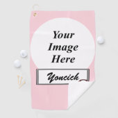 Pink Standard Ribbon von Kenneth Yoncich Golfhandtuch (Insitu)