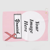 Pink Standard Ribbon von Kenneth Yoncich Golfhandtuch (Horizontal)