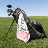 Pink Standard Ribbon von Kenneth Yoncich Golfhandtuch (Gras)