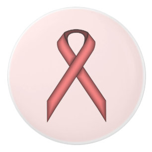Pink Standard Ribbon von Kenneth Yoncich Keramikknauf