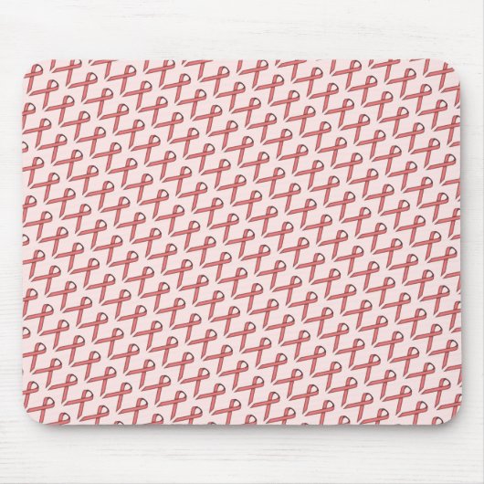 Pink Standard Ribbon von Kenneth Yoncich Mousepad (Vorne)