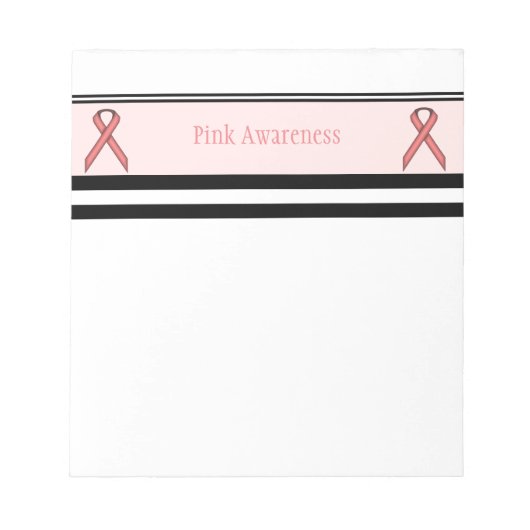 Pink Standard Ribbon von Kenneth Yoncich Notizblock (Vorderseite)