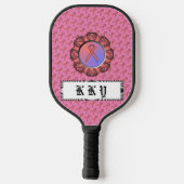 Pink Standard Ribbon von Kenneth Yoncich Pickleball Schläger (Rückseite)