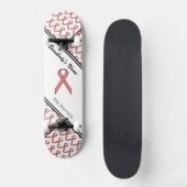 Pink Standard Ribbon von Kenneth Yoncich Skateboard (Vorderseite)