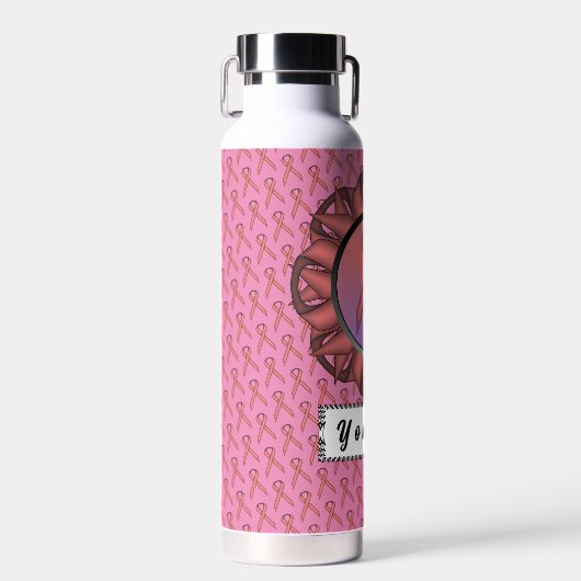 Pink Standard Ribbon von Kenneth Yoncich Trinkflasche (Vorne)
