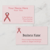 Pink Standard Ribbon von Kenneth Yoncich Visitenkarte (Vorne/Hinten)