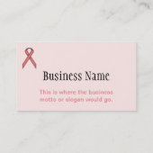 Pink Standard Ribbon von Kenneth Yoncich Visitenkarte (Rückseite)
