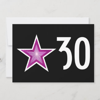 Pink Star 'Age' Geburtstagsinspektion schwarz Einladung