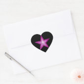 Pink Star Aufkleber schwarz (Umschlag)
