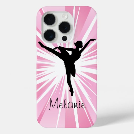 Pink Star Ballerina Case-Mate iPhone Hülle (Rückseite)