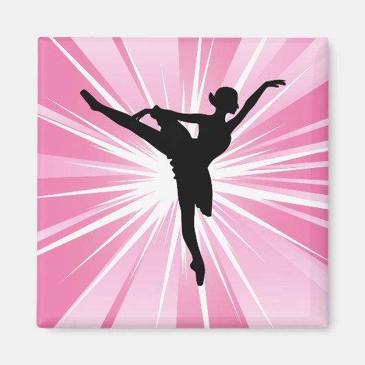 Pink Star Ballerina Magnet (Vorne)