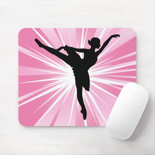 Pink Star Ballerina Mousepad (Mit Mouse)
