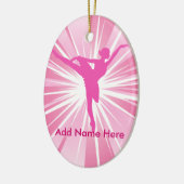 Pink Star Ballerina Name personalisierbar Ornament (Links)