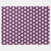 Pink Star Blume cvpp2 Fleecedecke (Vorderseite (Horizontal))