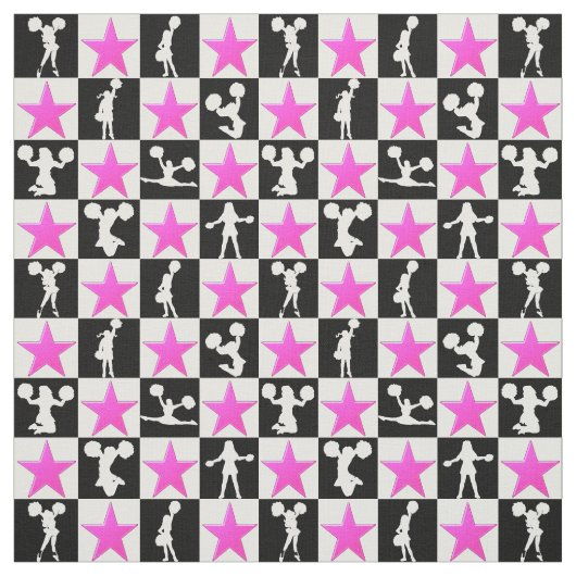 PINK STAR CHEERLEADER STOFF (Muster)
