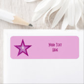 Pink Star "Dein Text"-Etikett klein blassrosa (Insitu)