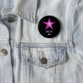 Pink Star "Dein Text"-Taste schwarz Button (Beispiel)