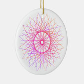 Pink Star Doodle Keramik#28 Keramik Ornament (Rechts)