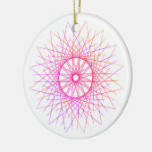 Pink Star Doodle Keramik#28 Keramik Ornament (Links)