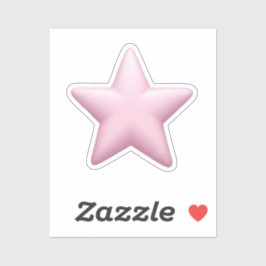 Pink Star Emoji - Niedlich und leuchtend Icon Art Aufkleber