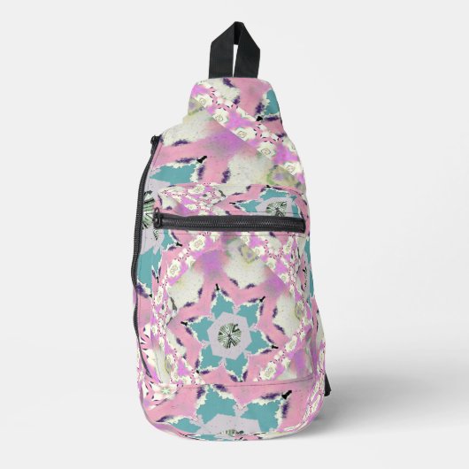 Pink Star Girly Var Crossbody Bag (Vorderseite)