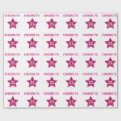 Pink Star Glitzer zum 21. Geburtstag Geschenkpapier (Flach)