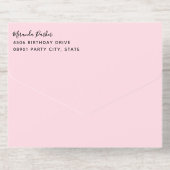 Pink Star Heart Dot Confetti Toddler Kid Birthday All-in-One-Einladung (Rückseite)