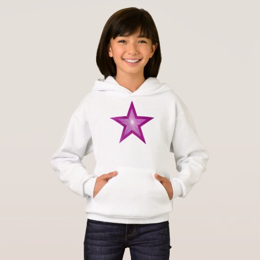 Pink Star Kinderhoodie Hoodie (Vorne ganz)