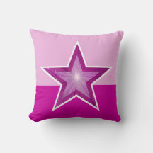 Pink Star Kissen Quadrat zwei Farbe Rosa