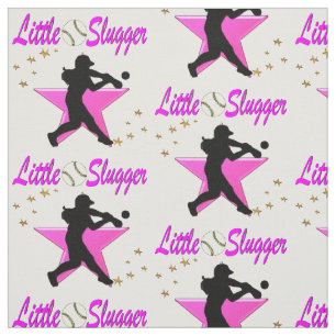 PINK STAR KLEINE SLUGGER SOFTBALL-DESIGN STOFF