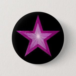 Pink Star Knopf schwarz Button
